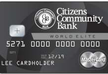 Citizens Community Bank World Elite Card Citizens Community Bank World Elite Card