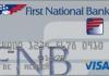 First National Bank Visa Credit Card