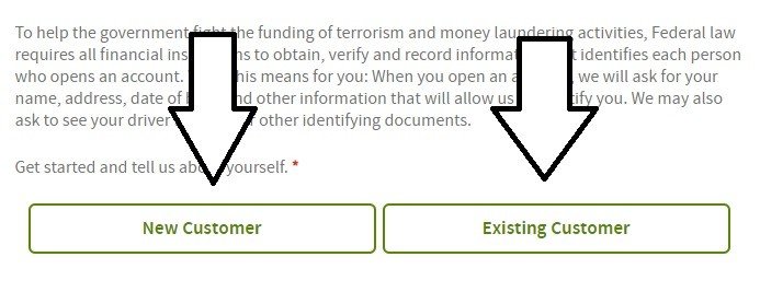 If you are a new customer click on new customer button